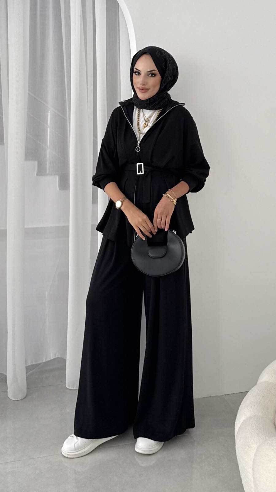 OYSH MUADİL KEMERLİ 2Lİ TAKIM-SİYAH ek resim